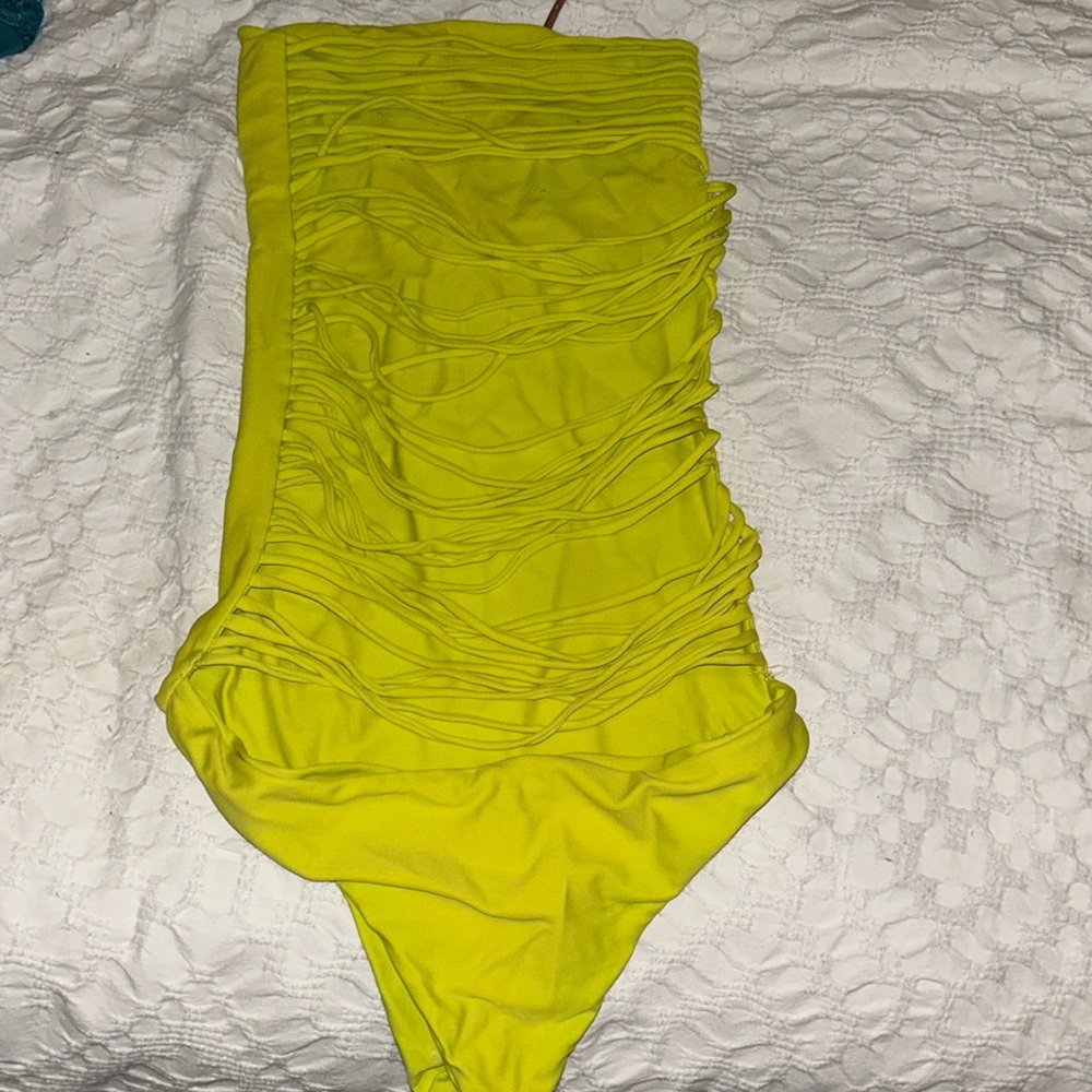 Mikoh swim slightly worn yellow one piece size S
